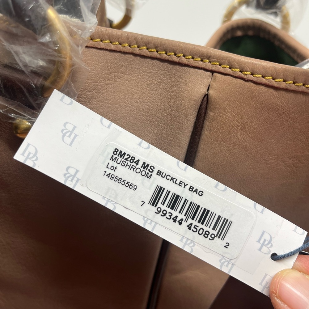 Dooney & Bourke Buckley Leather Bag - Mushroom - Picture 8 of 12